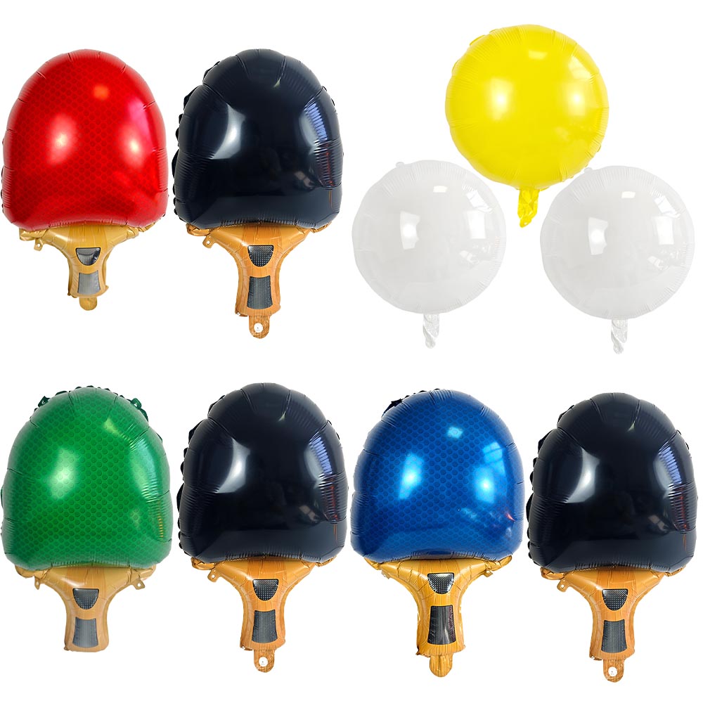 Table Tennis Club - Table Tennis Racket Foil Balloon Multicolor