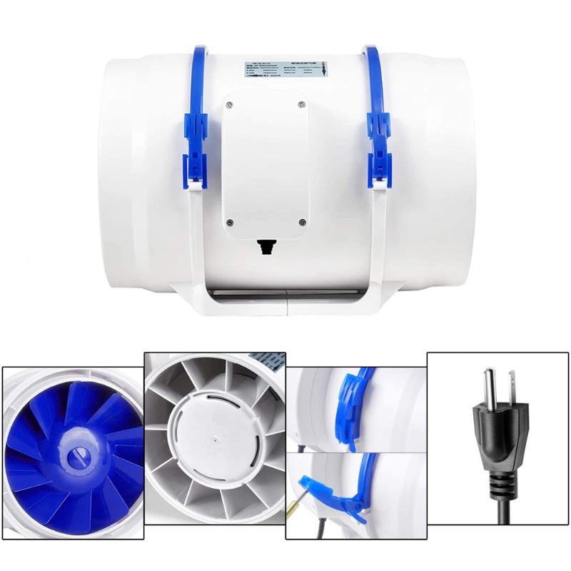 Ducted Blower 6 Inch Inline Du - огляд і ціна Rubber Booster Speed